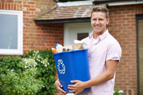 Local transfer station with separated recycling bays